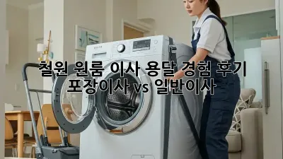 철원 원룸 이사, 용달 경험 후기: 포장이사 vs 일반이사